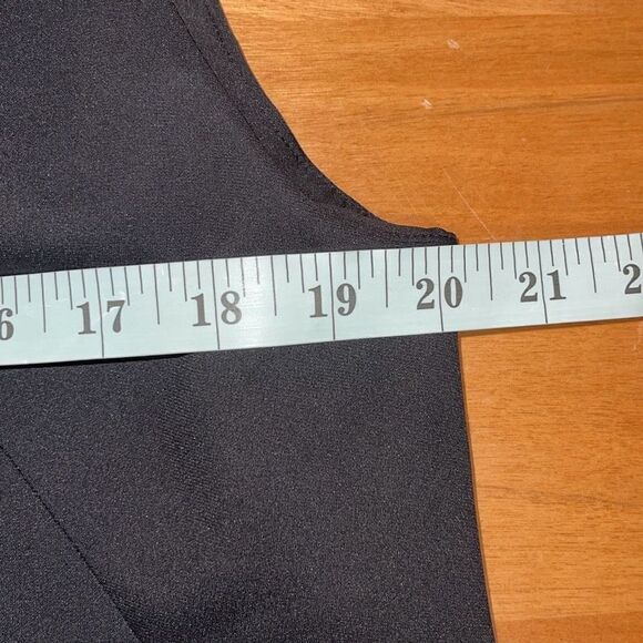 Ministry Of Supply Kinetic Sleeveless V Neck Side Slit Shift Dress Black Size 14 - Picture 8 of 11